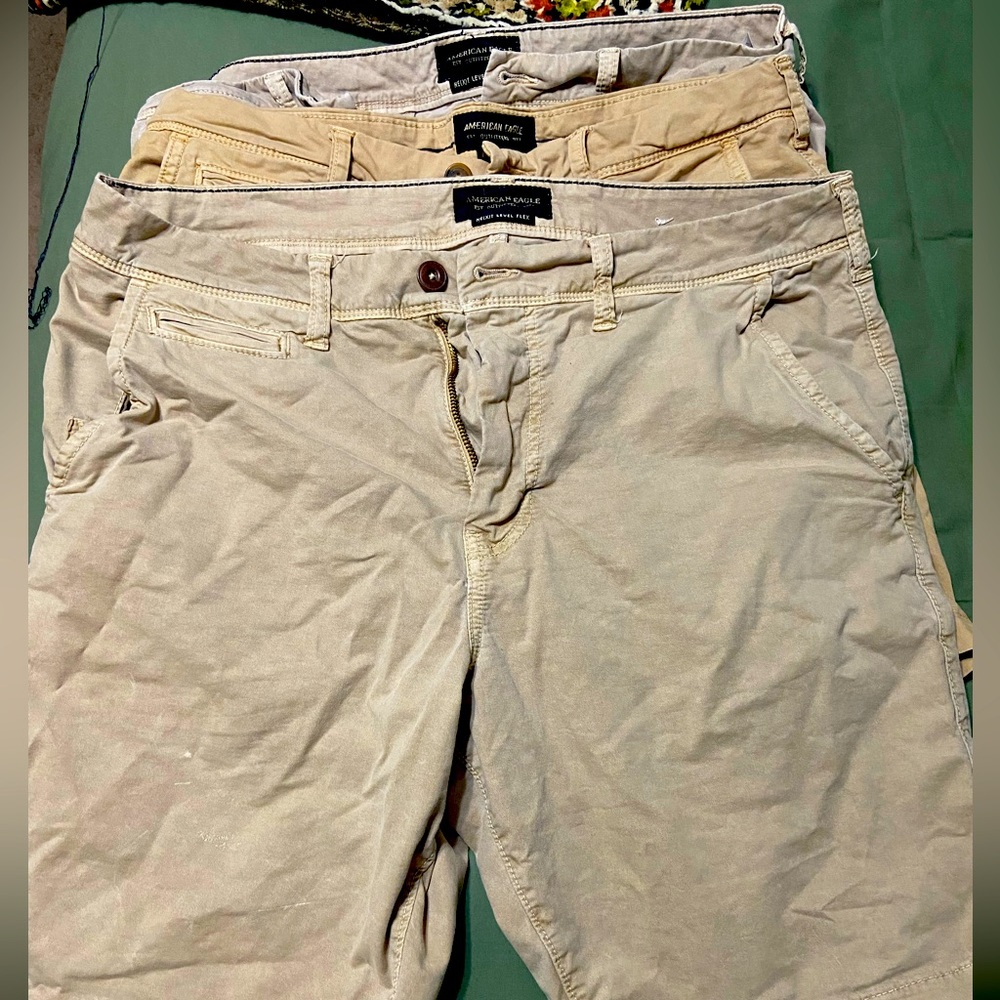 American Eagle Flex Khaki Shorts Bundle